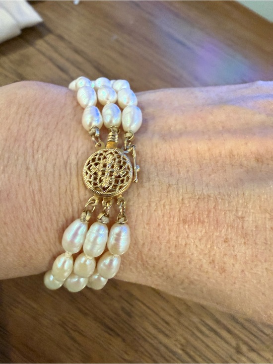 Jewelry - 14k Gold Fresh Water Pearl Multi-Strand Bracelet Vintage